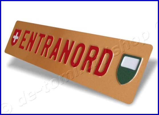 Targa posteriore marrone 110x500 mm "testo a colori 55mm"